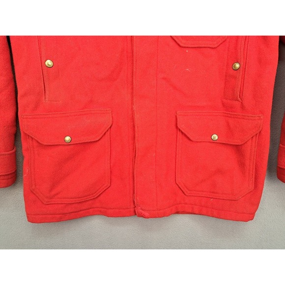 Vintage 50s 60s Woolrich Jacket Mens 40 Hunting Wool Coat Mackinaw Made in USA - Picture 4 of 16
